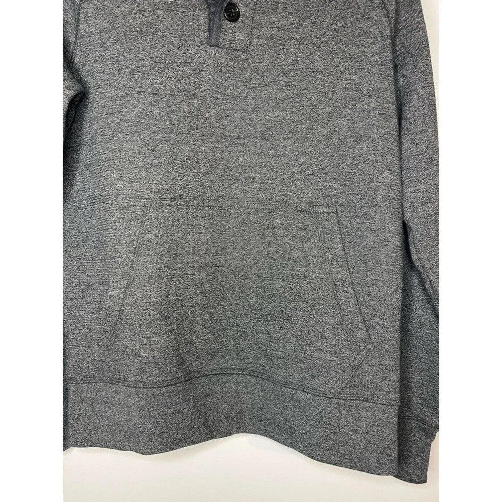 Banana Republic 4 Button Pullover Knit Sweater Heather Gray Size Medium